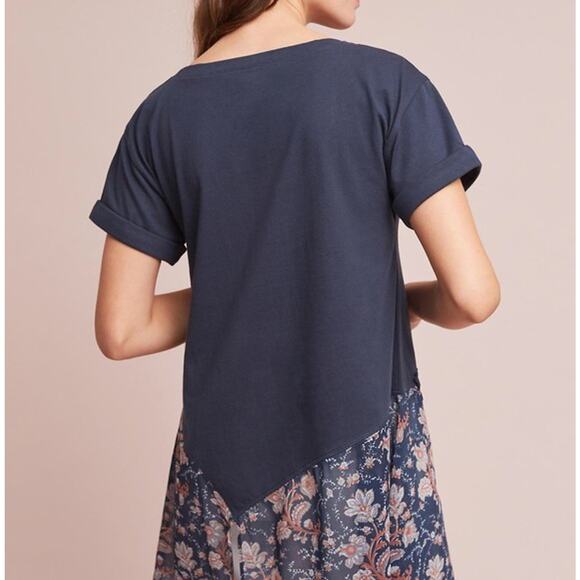 NWT Anthropologie KRIS LACE TUNIC TOP by AKEMI + KIN White Floral Applique XS - Picture 3 of 3